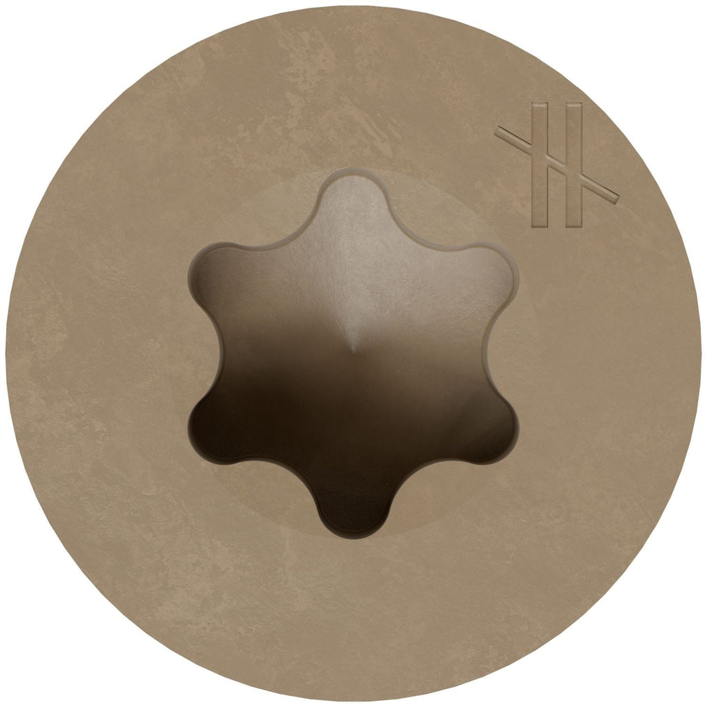 Simpson Strong-Tie DSVT4MB Deck-Drive DSV WOOD Screw, #10 x 4-in. T-25, Flat Head, Quik Guard, Tan, 1000-Pack