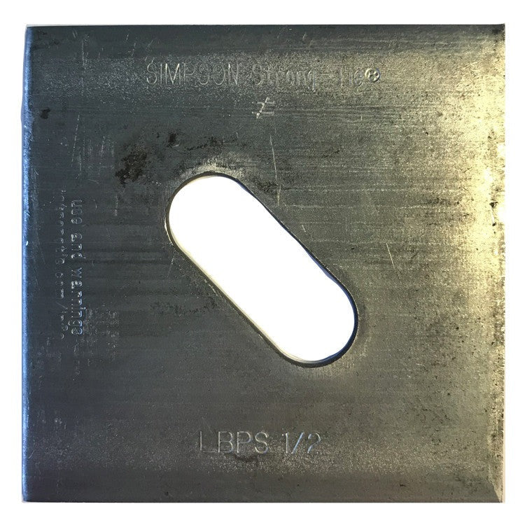 Simpson Strong-Tie LBPS 1/2 LBPS 3-in. x 3-in. Slotted Bearing Plate with 1/2-in. Bolt Dia.