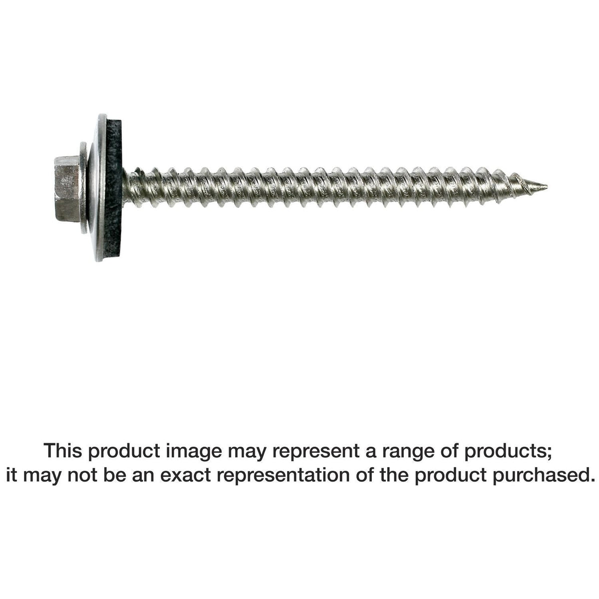 Simpson Strong-Tie T09200HWAC Metal-Panel Screw with EPDM Washer, #9 x 2-in. Hex Head, Type 316, 100-Pack