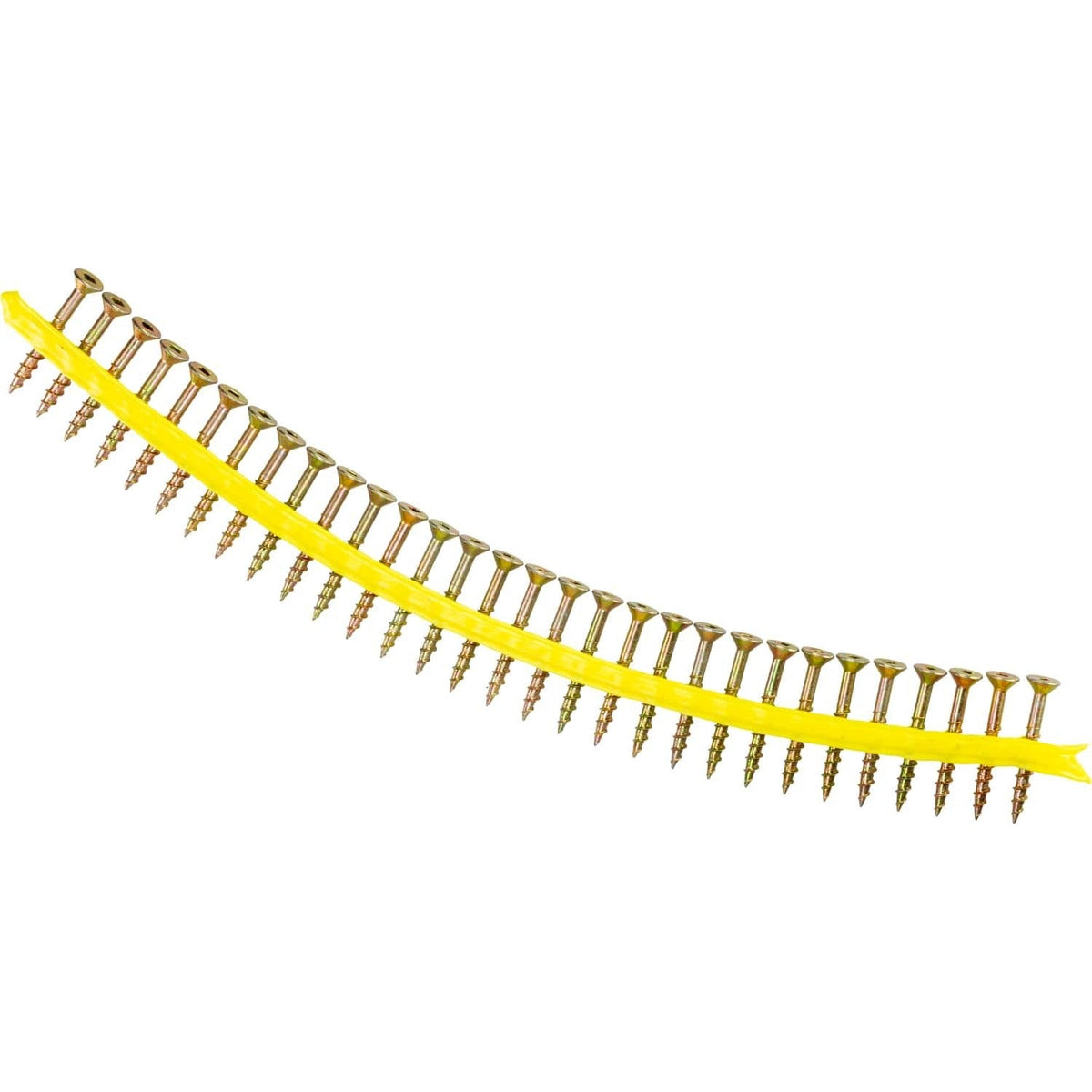 Simpson Strong-Tie WSC112S WSC Wood Screw (Collated), #8 x 1-1/2-in. #2 Square, Flat Head, Yellow Zinc, 2000-Pack