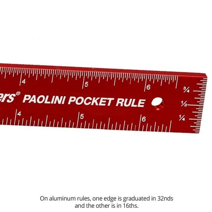 Woodpeckers PPRRI-AI 3-Piece Aluminum Paolini Pocket Rule Set w/ PPR Rack-It, Inch