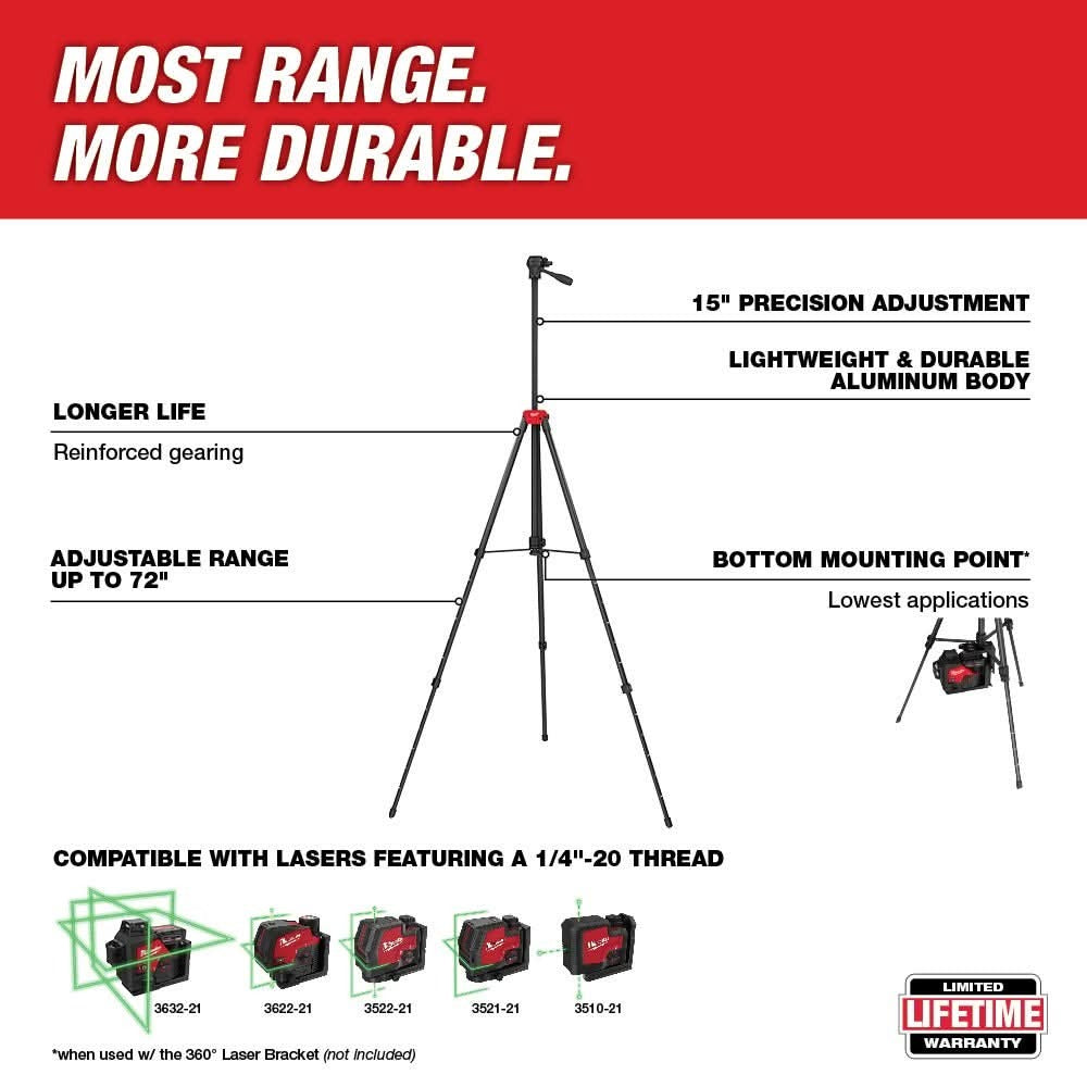 Milwaukee 48-35-1411 72-Inch Laser Tripod (Promo)