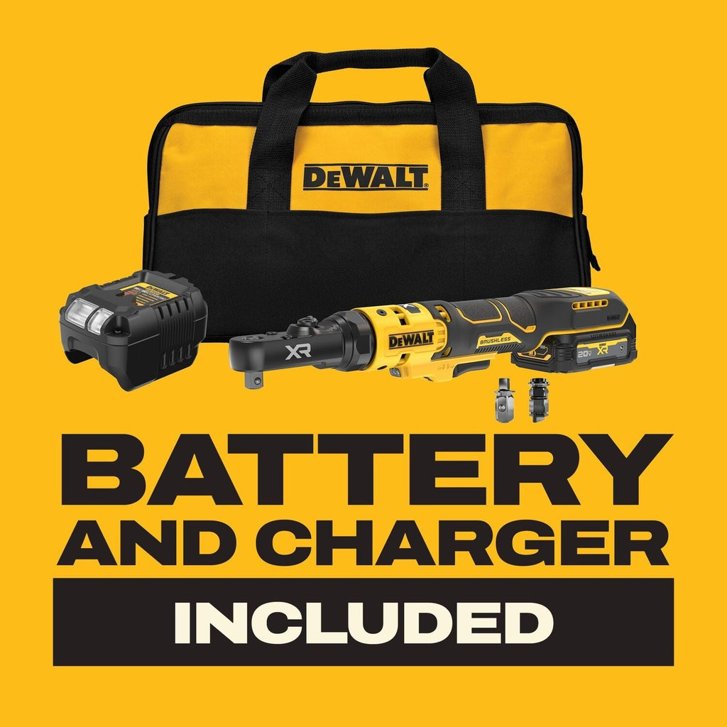 DeWALT DCF520GE1 20V MAX XR Brushless 1/4-in. & 3/8-in. Sealed Head Ratchet 1.7Ah Kit