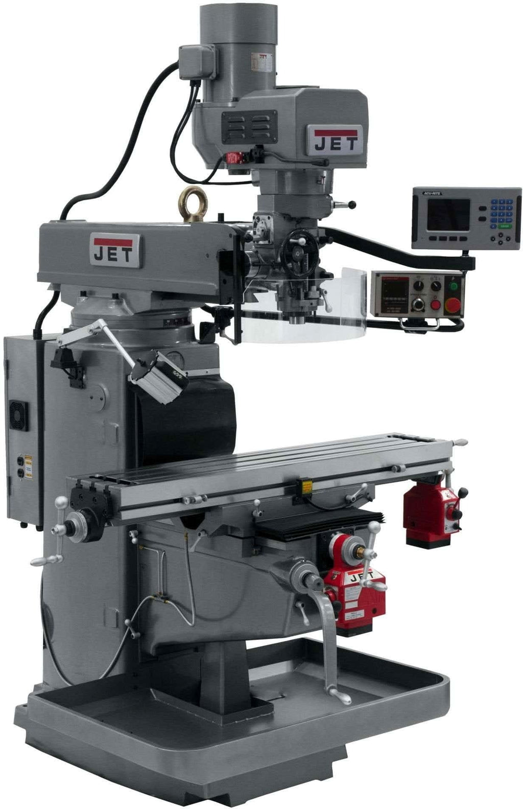 Jet Tools 690631 JTM-1050EVS2/230 Mill With 3-Axis Acu-Rite 200S DRO (Quill) With X and Y-Axis Powerfeeds