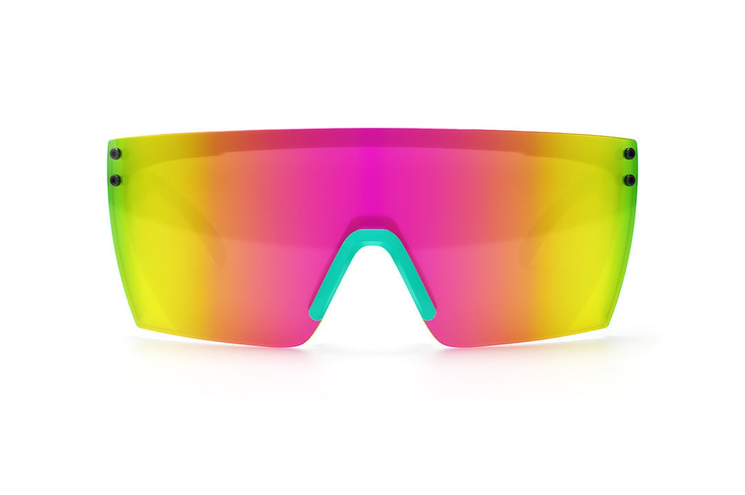 Heat Wave Lazer Face Aqua Splash Black Frame Customs Sunglasses