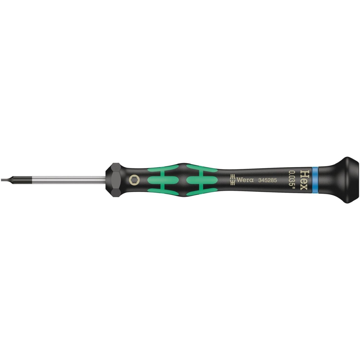 Wera 2054 Screwdriver For Hexagon Socket Screws For Electronic Applications, 0.035-in.x40-mm.