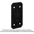 Simpson Strong-Tie APVST610 Outdoor Accents Avant Collection 5-in. x 9-3/4-in. ZMAX, Black Powder-Coated Strap for 6x