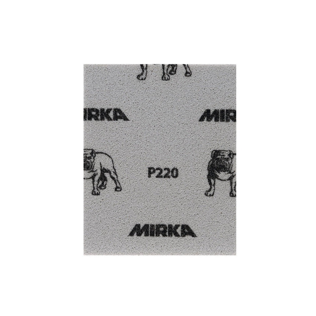 Mirka 115 x 140 mm P220 Soft Sanding Pad, 1-Sided Hand Sanding Sponge for Dry and Wet Sanding (1355-220)