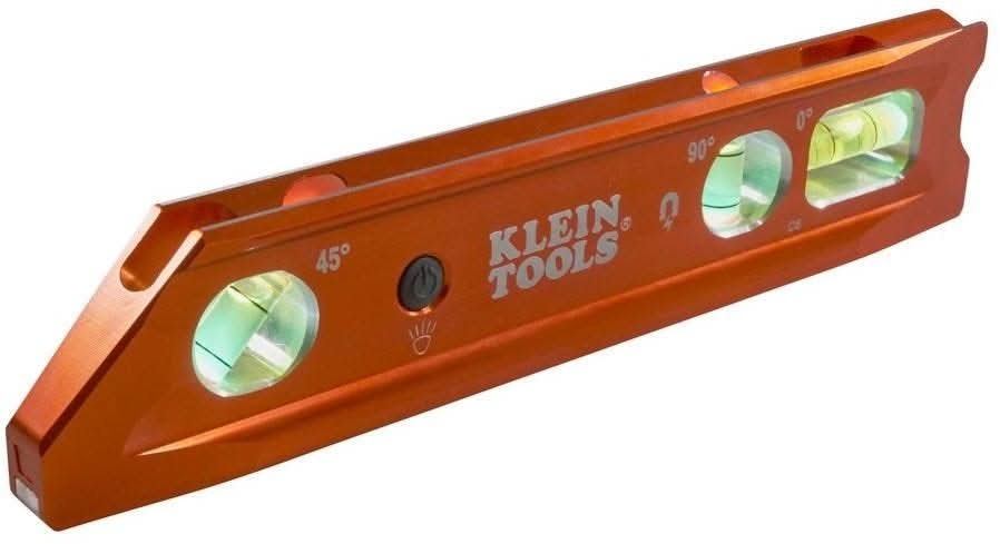 Klein 935RBLT Lighted Torpedo Billet Level, Rare Earth Magnet
