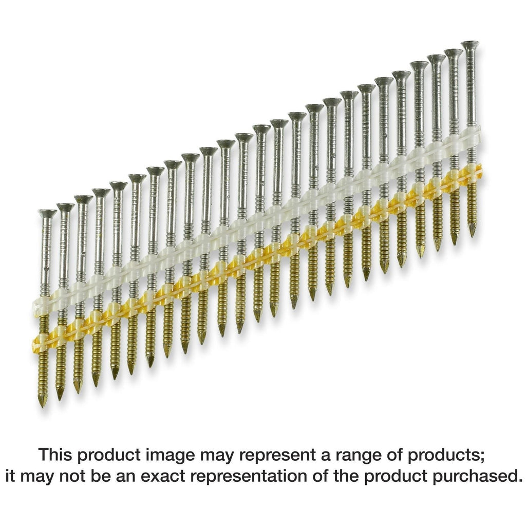 Simpson Strong-Tie S10A325KJG 20–22° Plastic Strip, Casing Head, Ring-Shank Nail, 3-1/4-in. x 10 ga. Gray, 1000-Pack