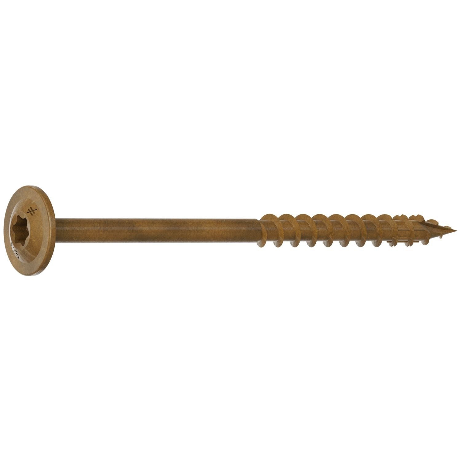 Simpson Strong-Tie CBT08212R200 Wafer-Head Construction Screw, #8 x 2-1/2-in. T20, Quik Guard, Tan, 200-Pack