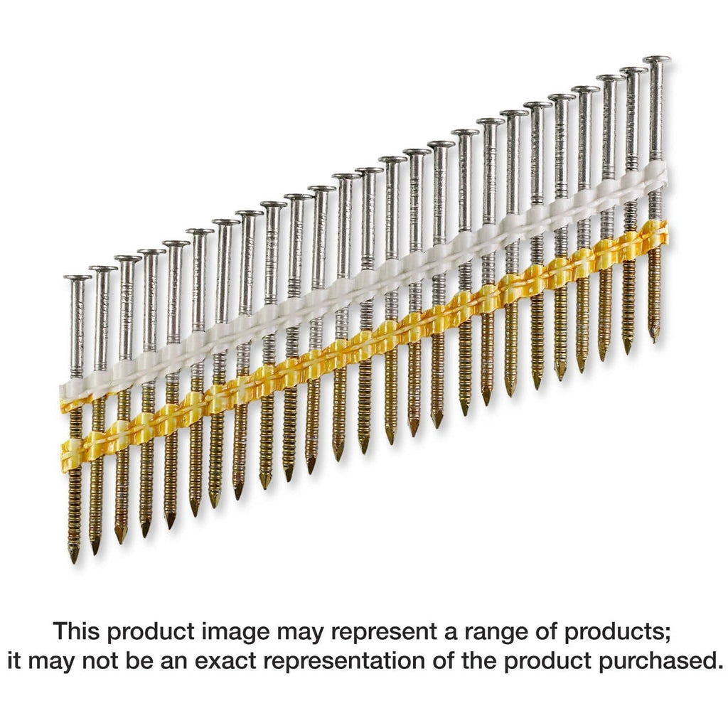 Simpson Strong-Tie T11A300CNJ 20°–22° Plastic Strip, Full Round Head, Ring-Shank Nail, 3-in. x 0.120-in. Type 316, 1000-Pack