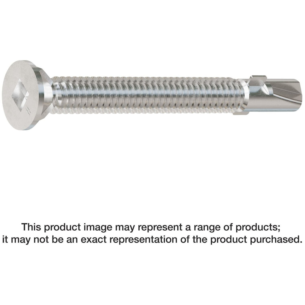 Simpson Strong-Tie F12C250FDB Self-Drilling Flat-Head Screw with Wings, #12 x 2-1/2-in. #3 Square Type 410, 1800-Pack