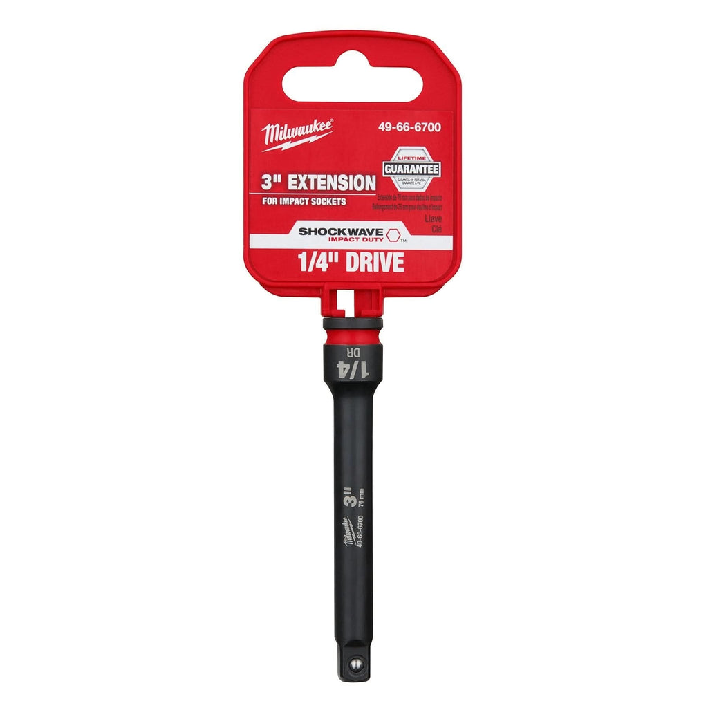 Milwaukee 49-66-6700 SHOCKWAVE Impact Duty 1/4-Inch Drive 3-Inch Extension