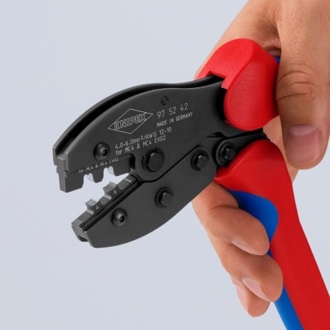 Knipex 8-1/2-in. PreciForce Crimping Pliers for MC4/MC4 Evo 2 (97 52 42)