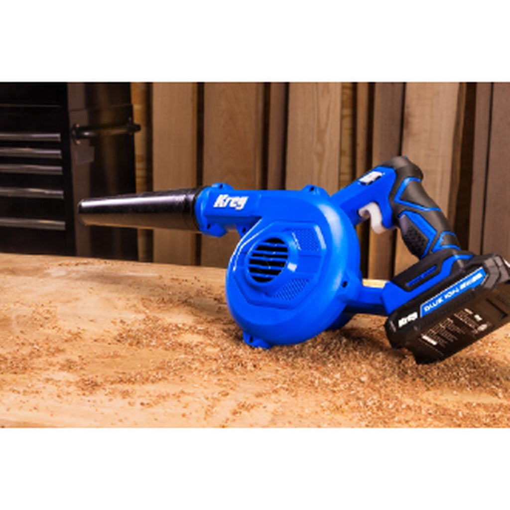 Kreg 20V Cordless 200 MPH Shop Blower Tool Only with Nozzles (KPTCB100B)