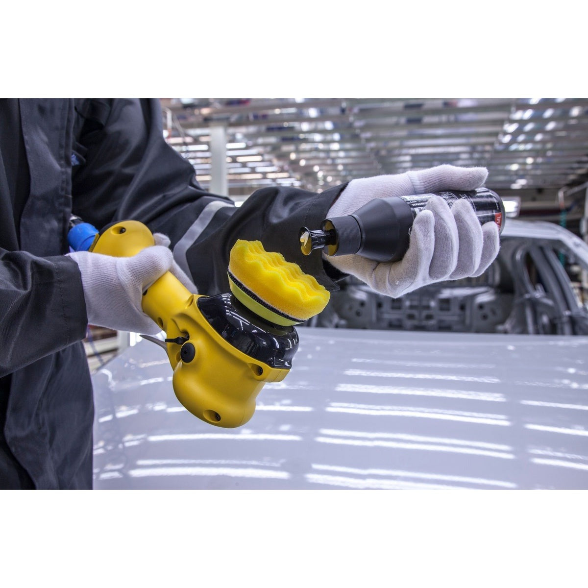 Mirka 3-in. Pneumatic Two-Handed Orbital Polisher with 12mm Orbit (MROP-312TH)