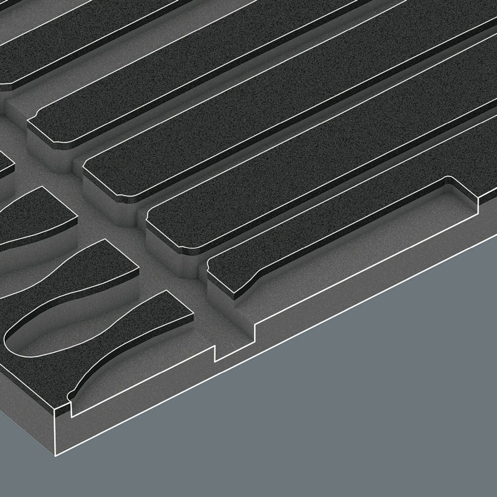 Wera 9783 Foam Insert Pferd File Set 1, 6-Pieces