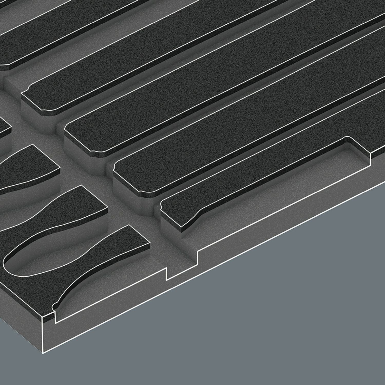 Wera 9783 Foam Insert Pferd File Set 1, 6-Pieces