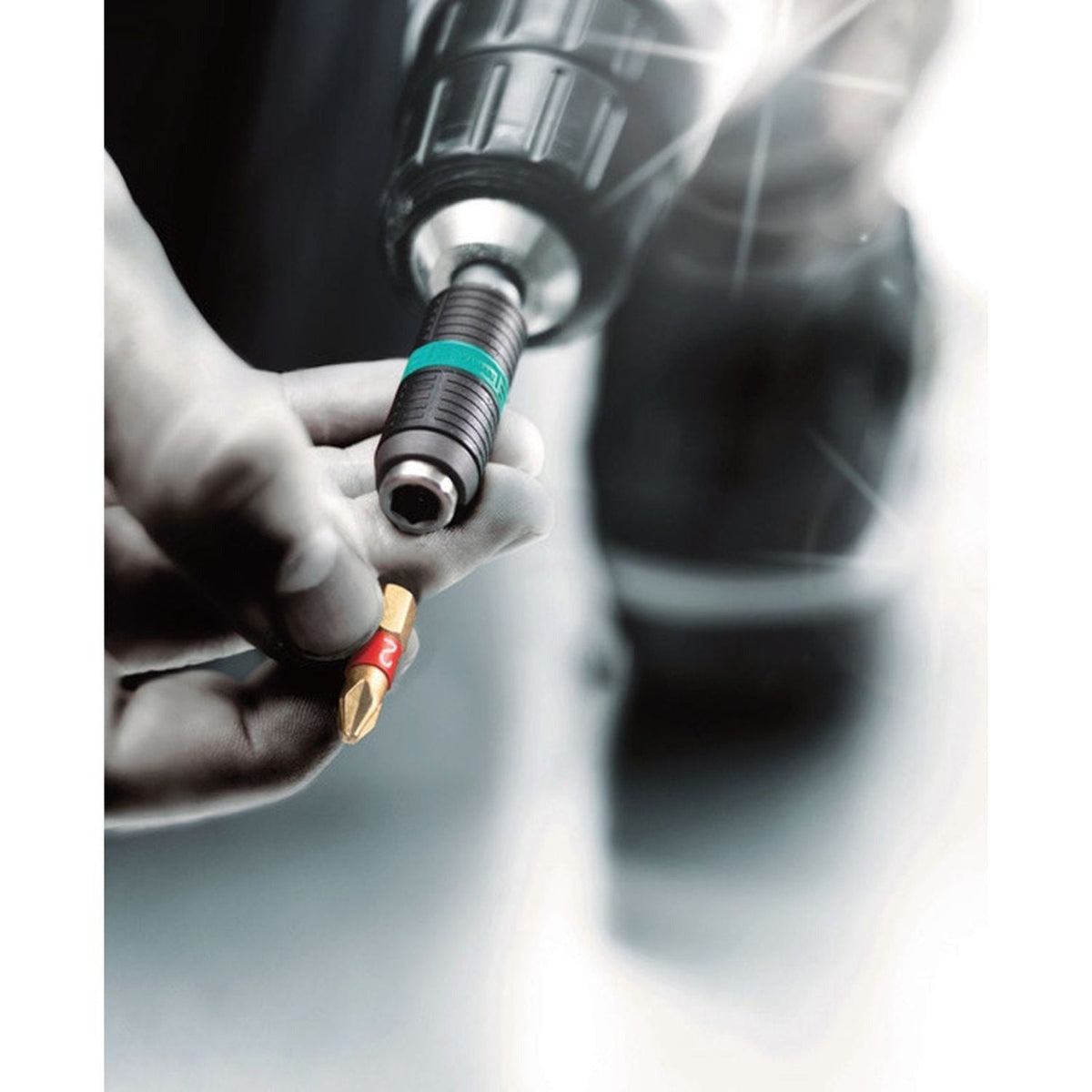 Wera 897/4 R SB Rapidaptor Bitorsion Universal Bit Holder, 1/4-in.x75-mm.