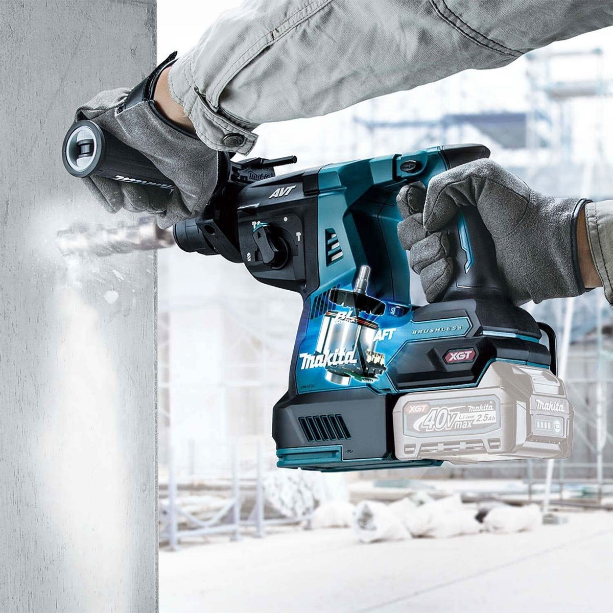 Makita GRH01Z 40V max XGT Brushless Cordless 1-1/8" SDS-PLUS AVT Rotary Hammer, AFT, AWS Capable, Tool Only