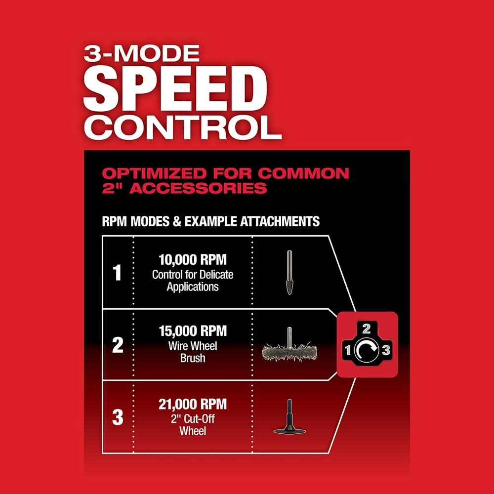 Milwaukee 2486-22 M12 FUEL Brushless Straight Die Grinder 2.0Ah Kit
