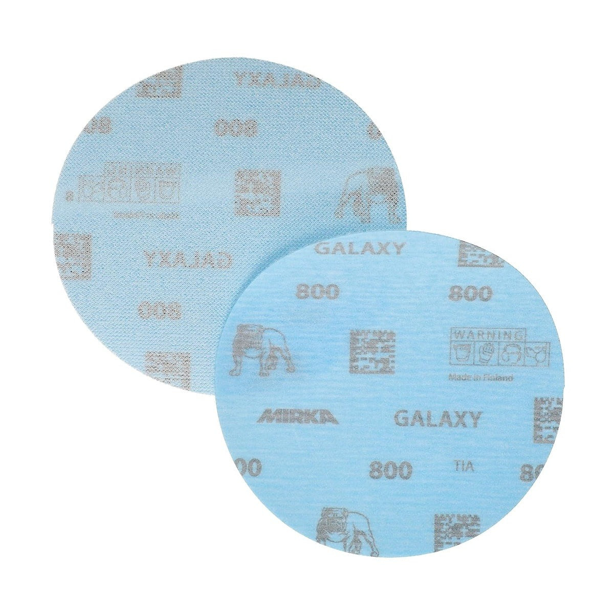 Mirka Galaxy 5-in. 800 Grit Hook and Loop Sanding Discs, No-Hole 50-Pack for Random Orbital Sanders (FY-612-800)