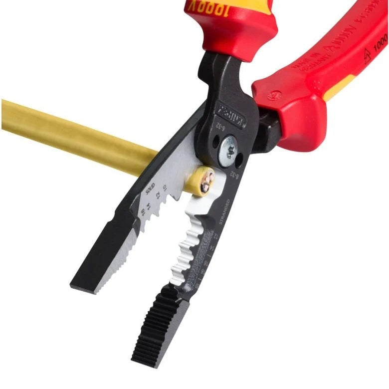 Knipex 8-in Forged Wire Stripper 20-10 AWG-1000V Insulated (13 78 8 SBA)