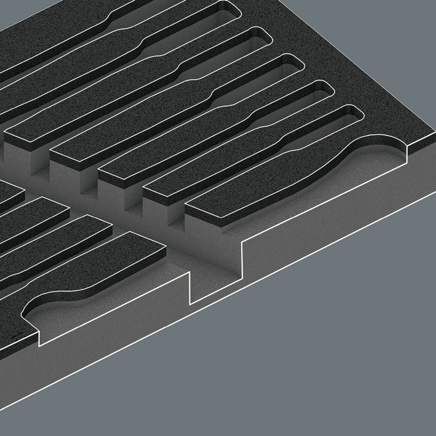 Wera 9830 Foam Insert 6000 Joker Set 1, Empty, 172x30x392-mm.