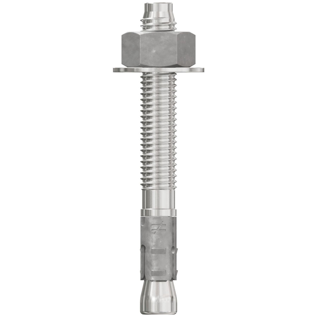 Simpson Strong-Tie STB2-50414S4F25 Strong-Bolt 2, 1/2-in. x 4-1/4-in. Type 304 Stainless-Steel Wedge Anchor, Fully Assembled, 25-Pack