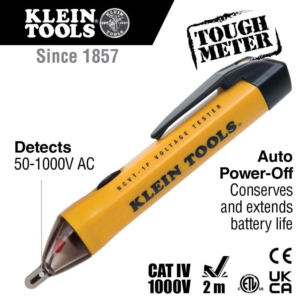 Klein NCVT1P Non-Contact Voltage Tester Pen, 50 to 1000V AC