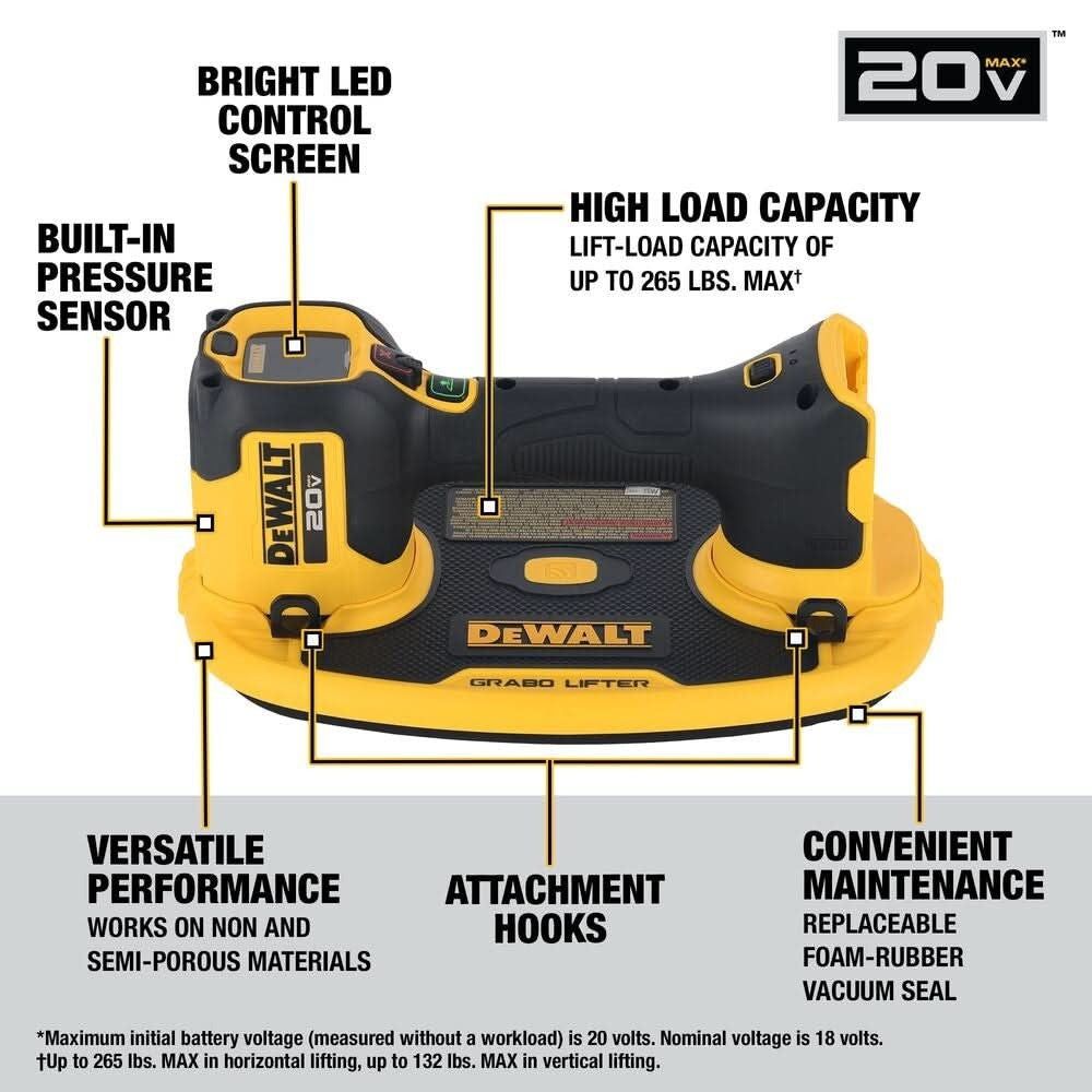DeWalt DCE592B 20V MAX* GRABO Lifter, Tool Only, 2-Pack