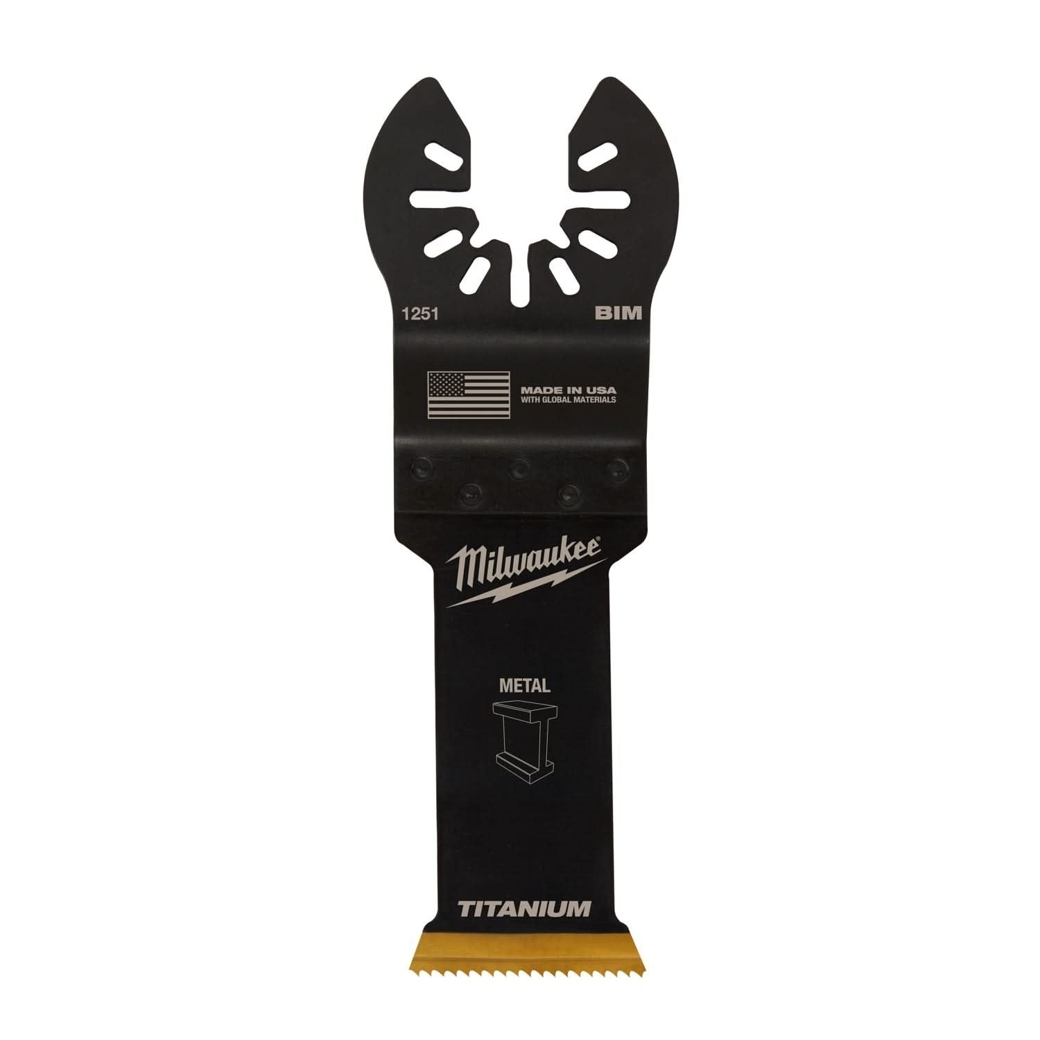 Milwaukee 49-25-1251 Open-Lok 1-1/8-Inch Titanium Enhanced Bi-Metal Metal Blade, 1-Pack