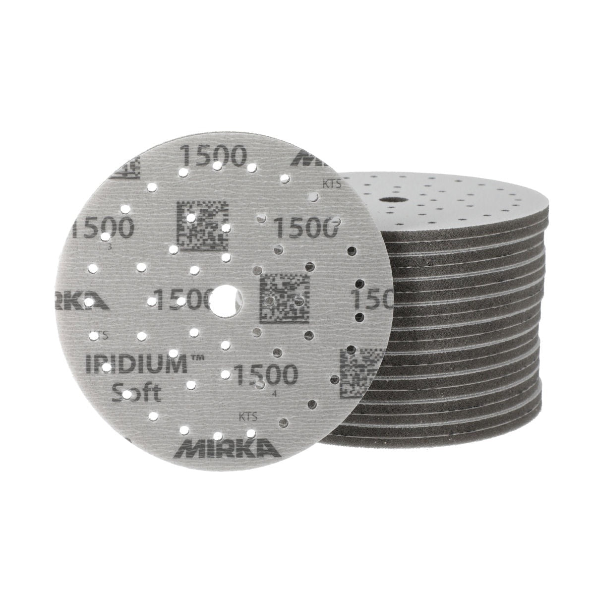 Mirka Iridium Soft 6-in. 400 Grit Grip Multifit Sanding Discs for Dust-Free Dry Sanding (24-6MF-400)