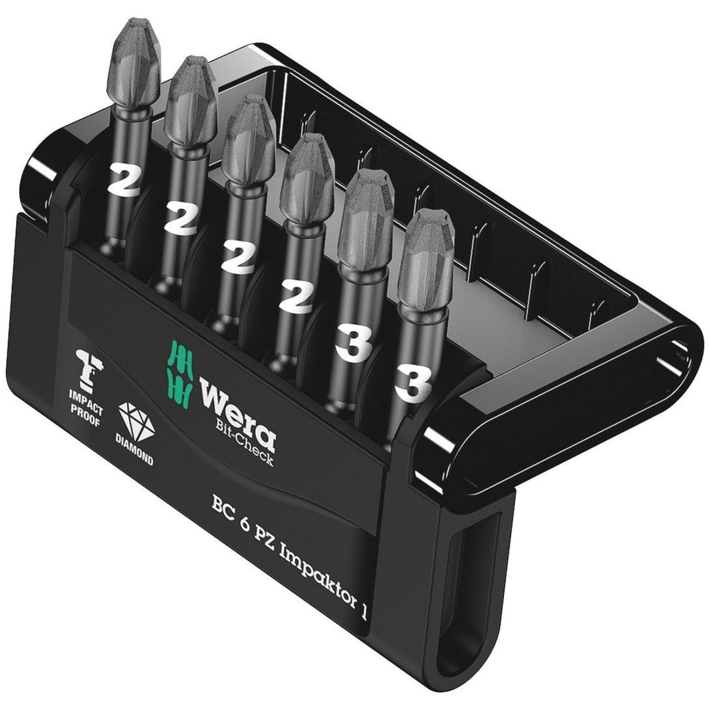 Wera Bit-Check 6 Pz Impaktor 1, 6-Pieces