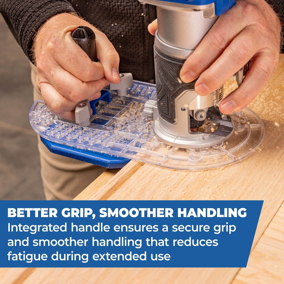 Kreg Trim Router Edge Guide Router Accessory for Dados, Grooves, and Circle Cuts (KRTBP150)