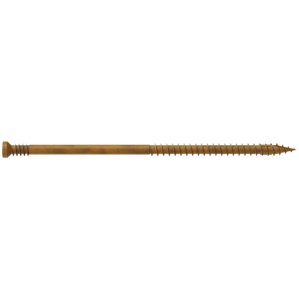 Simpson Strong-Tie FT09400MB Finish Trim Screw, #9 x 4-in. T15, Trim-Head, Quik Guard, Tan, 1000-Pack