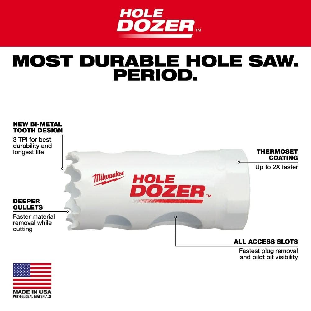 Milwaukee 49-56-0023 3/4-Inch Hole Dozer Bi-Metal Hole Saw
