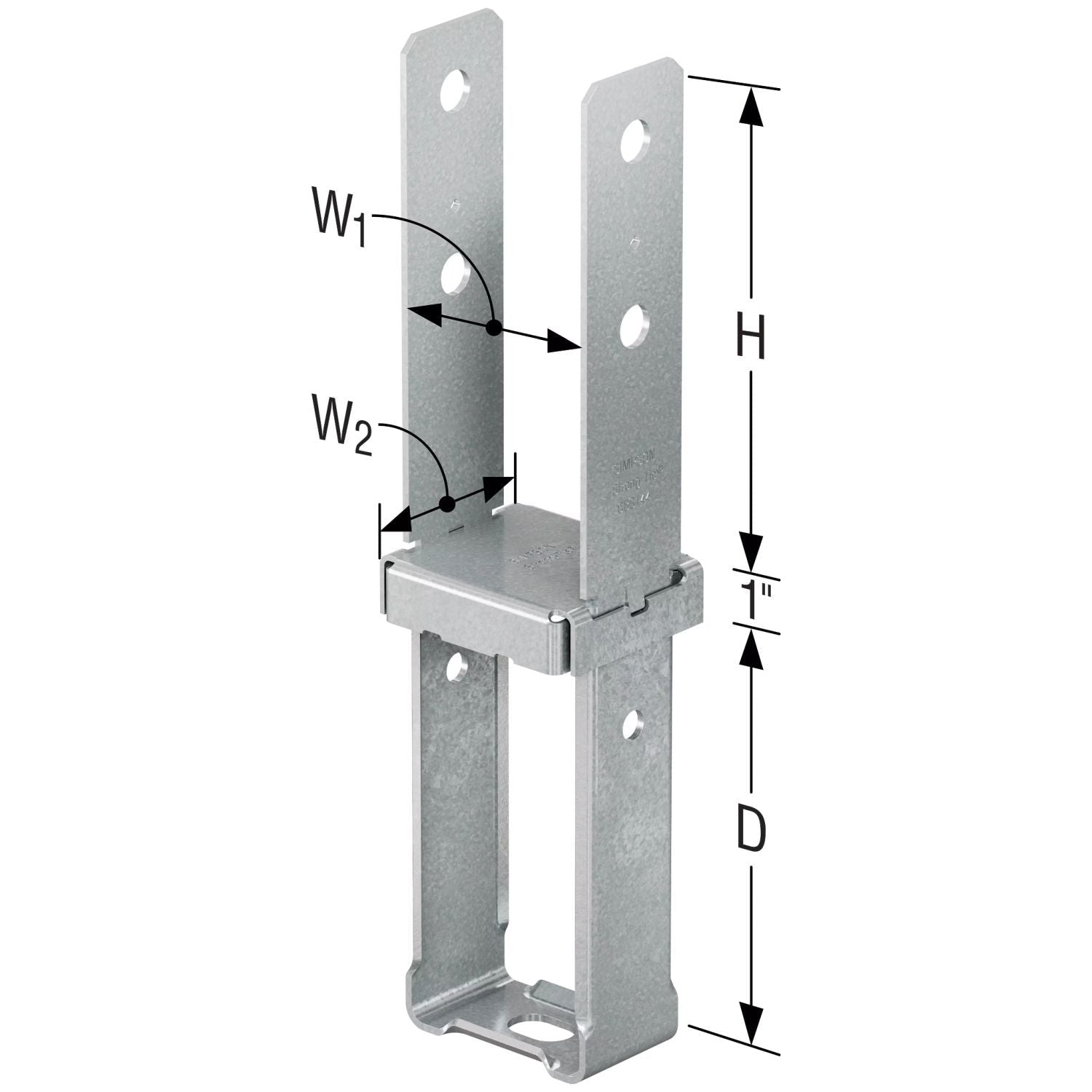 Simpson Strong-Tie CBST44Z CBST ZMAX Standoff Column Base for 4x4