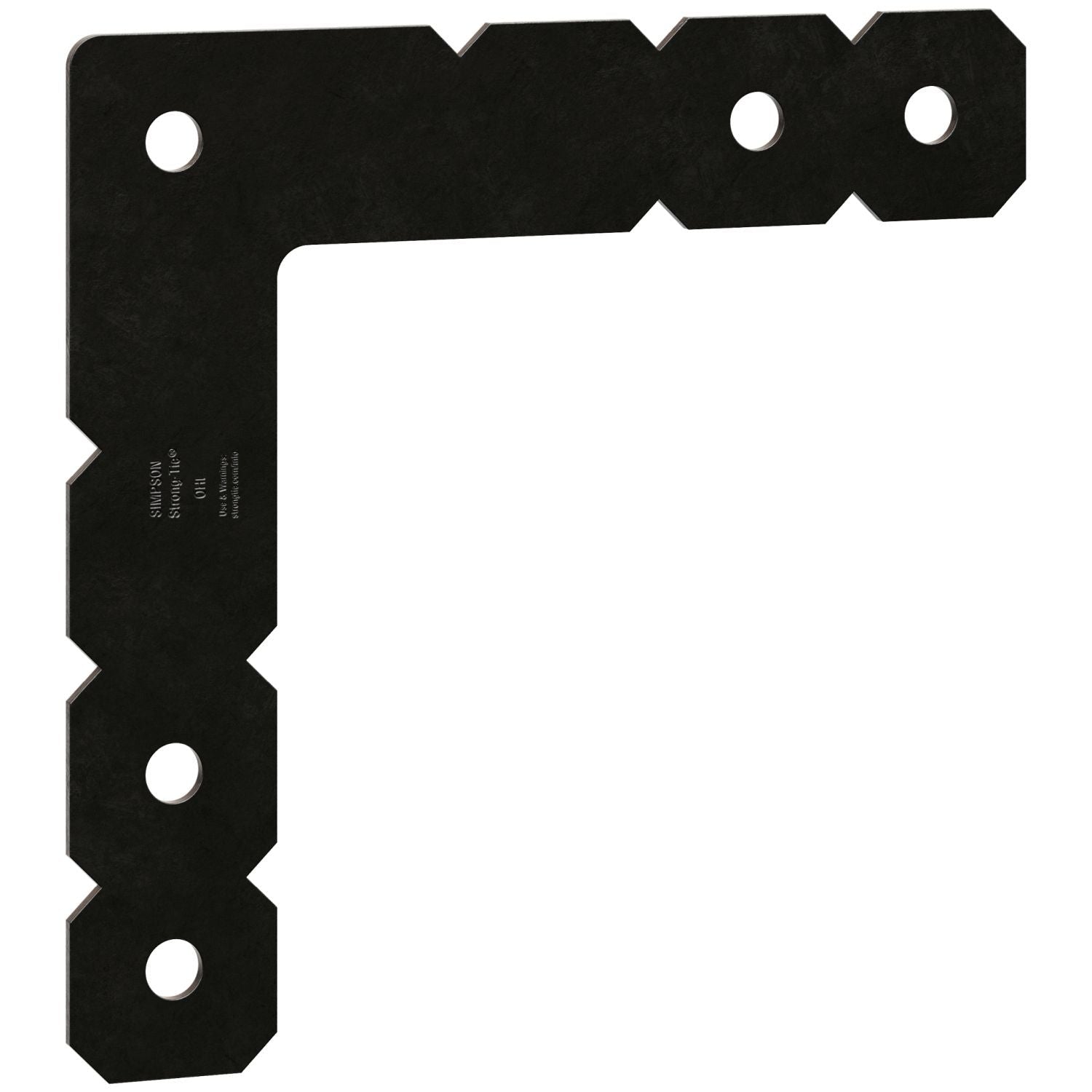 Simpson Strong-Tie OHL OHL 12-in. x 12-in. Black Powder-Coated Ornamental Heavy L Angle