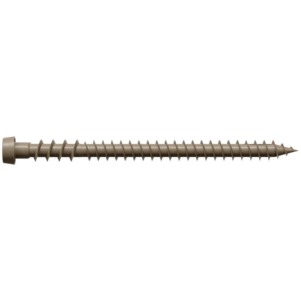Simpson Strong-Tie DCU234BR05R350 Deck-Drive DCU COMPOSITE Screw, #10 x 2-3/4-in. T20, Quik Guard, Brown 05, 350-Pack