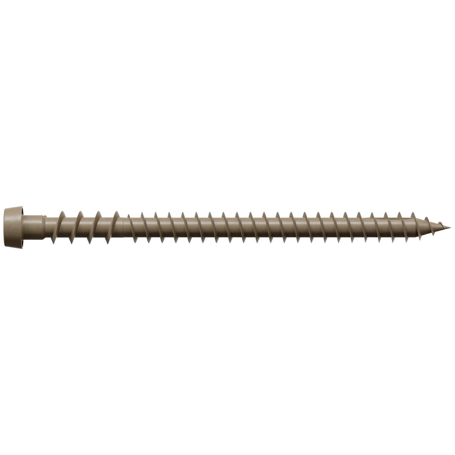 Simpson Strong-Tie DCU234BR05R350 Deck-Drive DCU COMPOSITE Screw, #10 x 2-3/4-in. T20, Quik Guard, Brown 05, 350-Pack