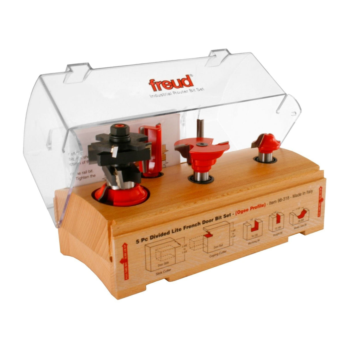 Freud 98-318 5 Piece French Door Router Bit Set