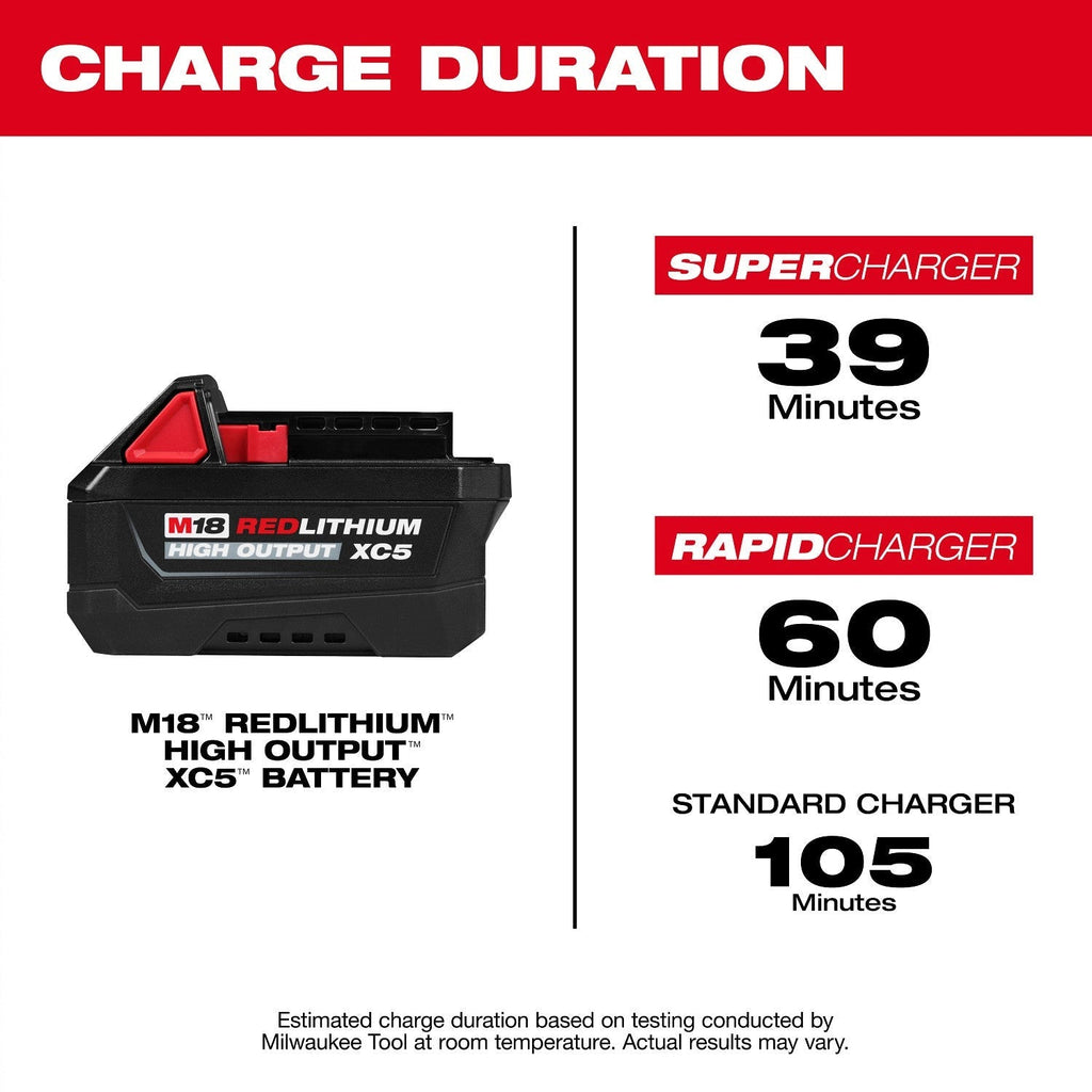 Milwaukee M18 REDLITHIUM HIGH OUTPUT XC5 5.0Ah Tabless Battery (48-11-1855)