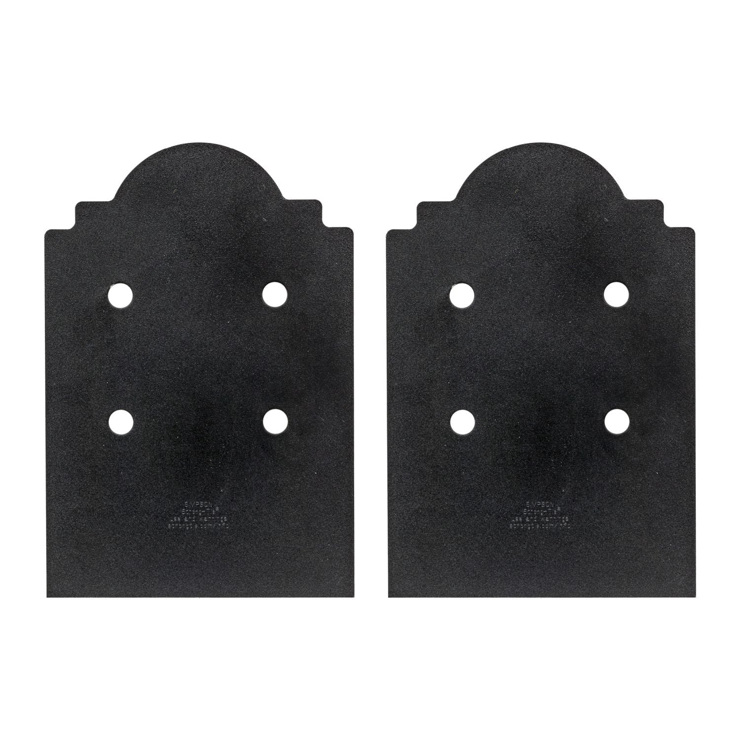 Simpson Strong-Tie APB88DSP Outdoor Accents Mission Collection ZMAX, Black Post Base Side Plate for 8x, 2-Pack
