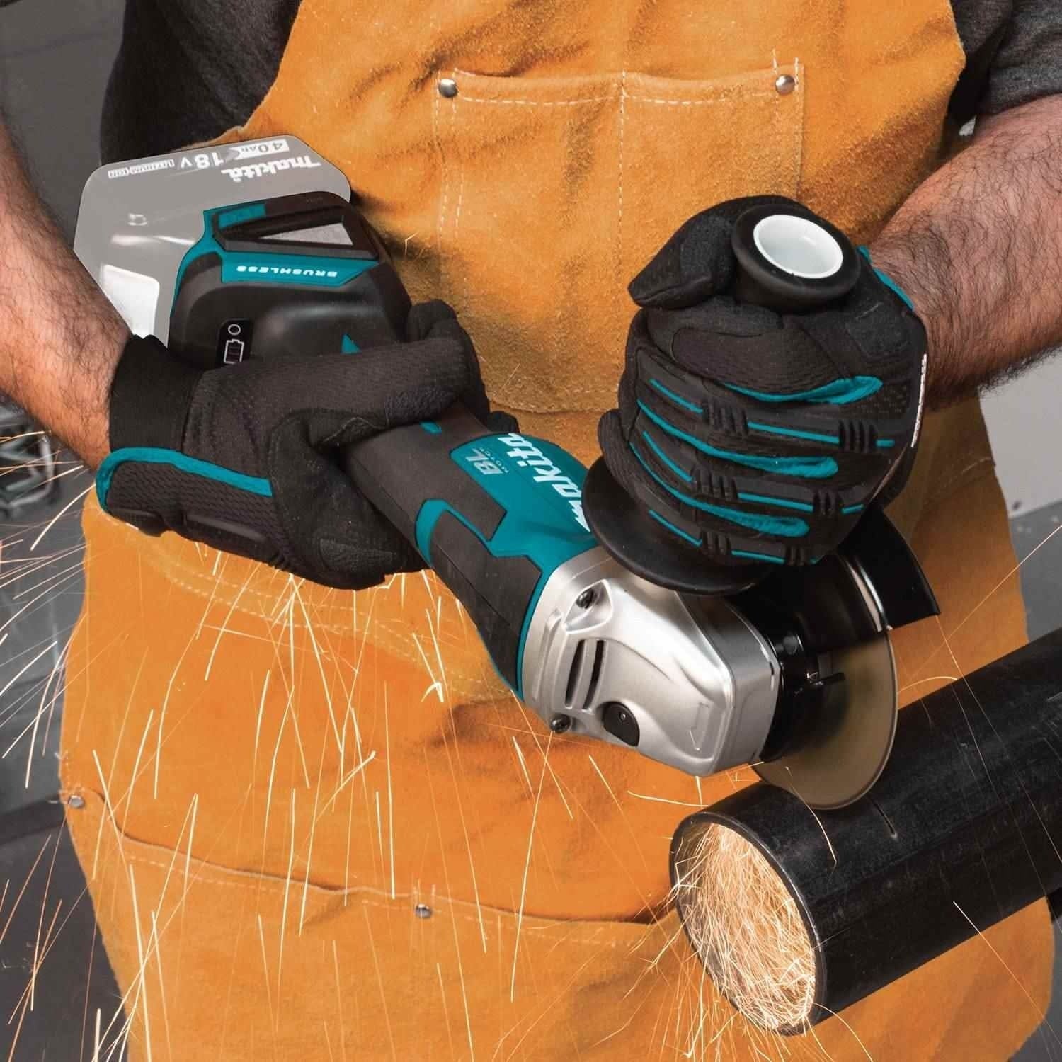 Makita XAG11Z 18V LXT Lithium-Ion Brushless Cordless 4-1/2" / 5" Paddle Switch Cut-Off/Angle Grinder, with Electric Brake, Tool Only