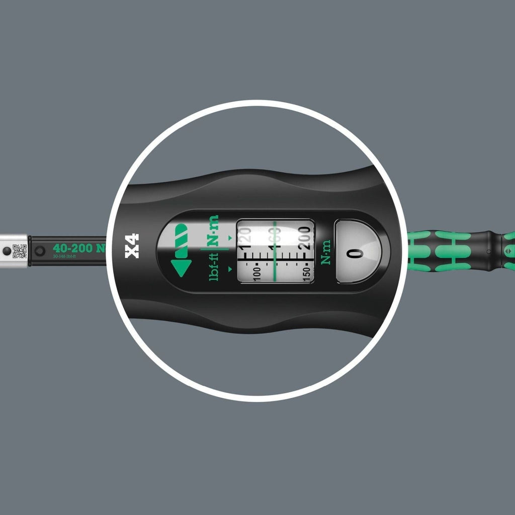 Wera Click-Torquex4 Torque Wrench For Insert Tools, 40-200 Nm, 14X18x40-200 Nm
