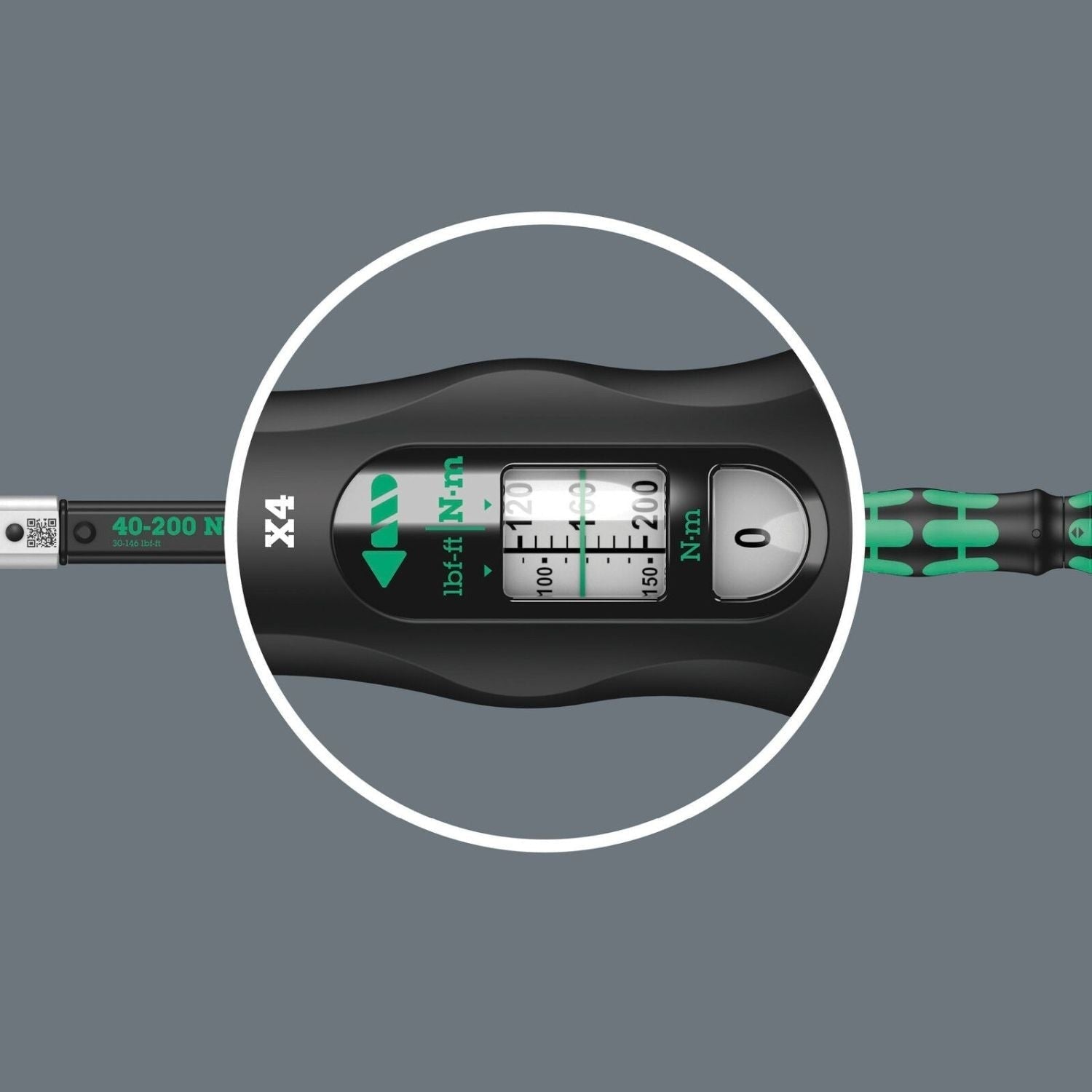 Wera Click-Torquex4 Torque Wrench For Insert Tools, 40-200 Nm, 14X18x40-200 Nm