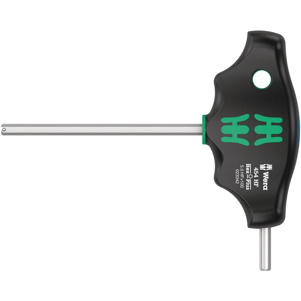 Wera 454 Hf T-Handle Hexagon Screwdriver Hex-Plus With Holding Function, 5x100-mm.