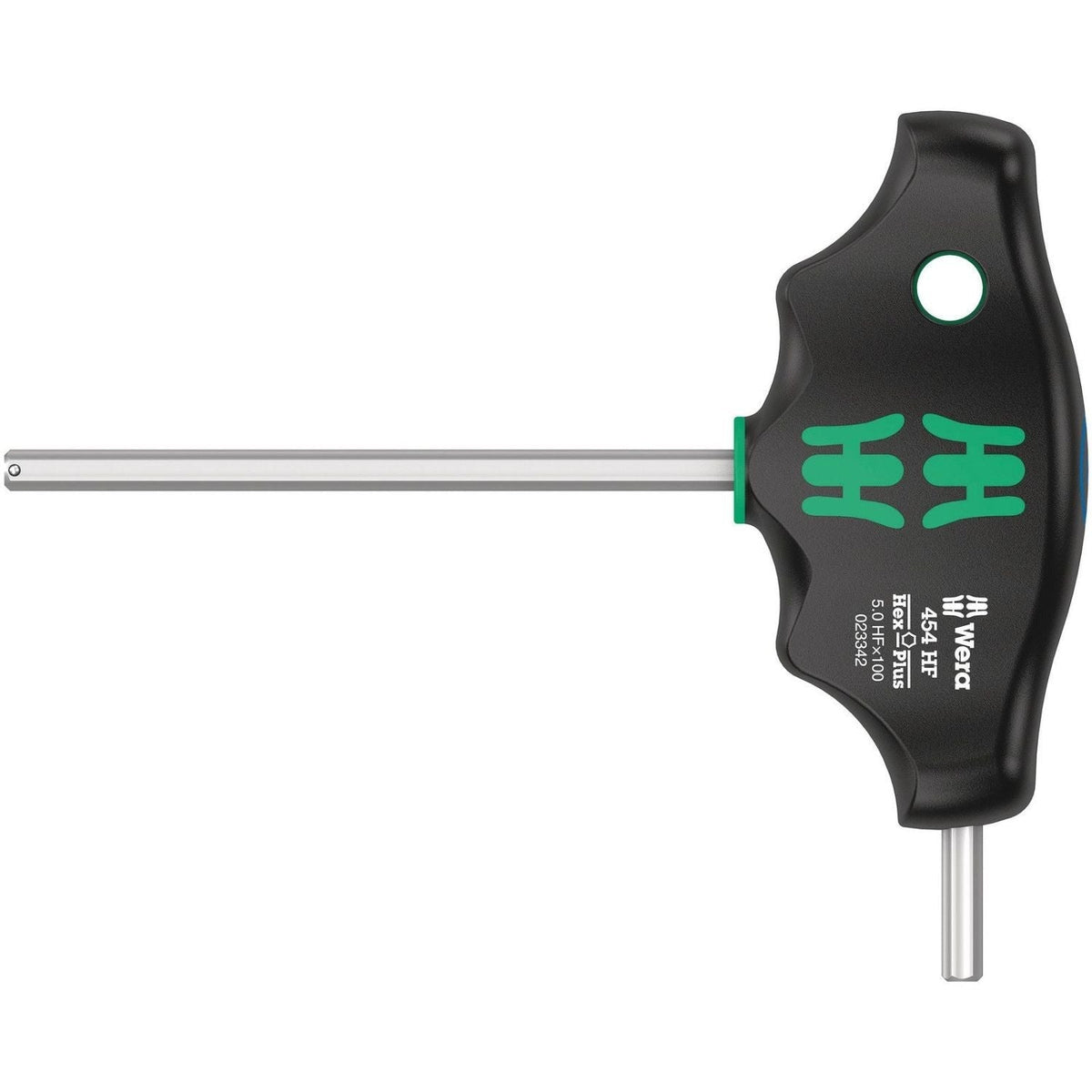 Wera 454 Hf T-Handle Hexagon Screwdriver Hex-Plus With Holding Function, 5x100-mm.